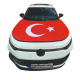 Türk Bayraklı Araç Kaput Örtüsü - Araç Kaput Türk Bayrağı