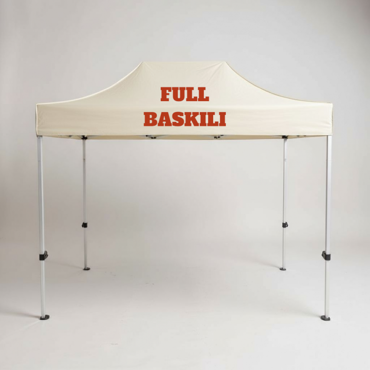 Gazebo Portatif Çadır Katlanabilir Tente 2x3 m. | 30 mm Çelik | Tavan Baskılı | Full Baskılı