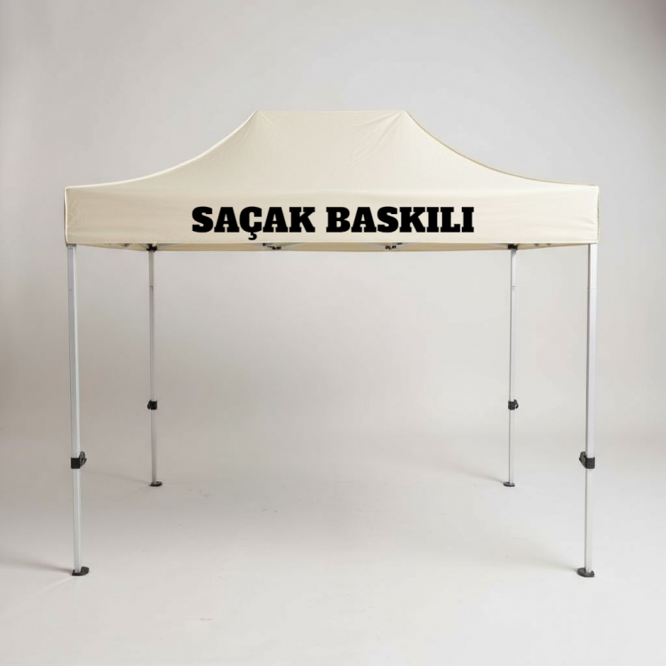 Gazebo Portatif Çadır Katlanabilir Tente 2x3 m. | 30 mm Çelik | Etek Baskılı