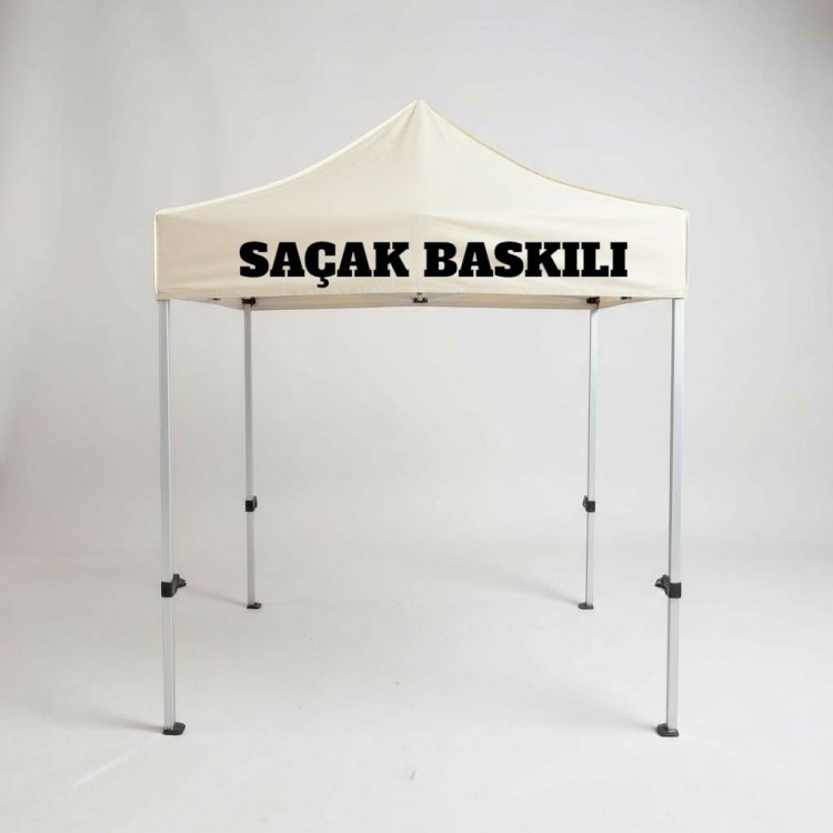 Gazebo Portatif Çadır Katlanabilir Tente 2x2 m. | 30 mm Çelik | Etek Baskılı