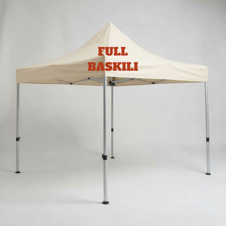 Gazebo Portatif Çadır Katlanabilir Tente 3x3 m. | 30 mm Çelik | Tavan Baskılı