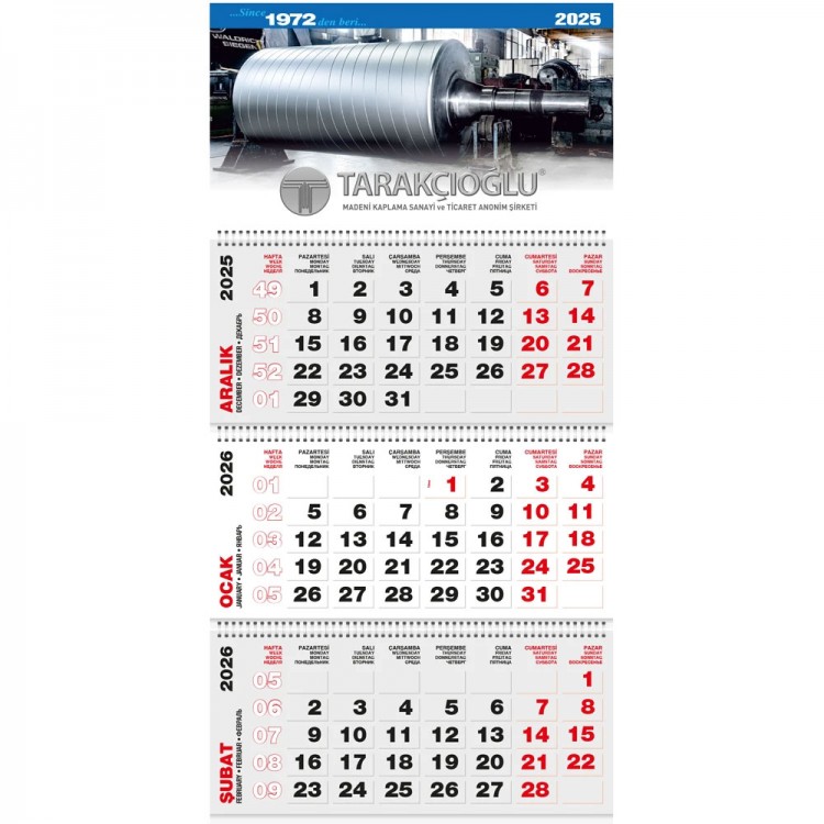 GMC-18 Jumbo Taslama Gemici Takvim